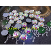 14mm Hexagon Shape Sew on Loose Glass Stones (DZ-1189)